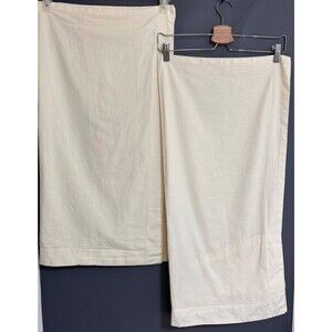 2 RESTORATION HARDWARE 26X26 STONEWASHED COTTON Linen Euro Shams Beige IVORY